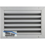 UPMANN Wetterschutzgitter eckig zum Einbauen 295 x195 mm Alu silber