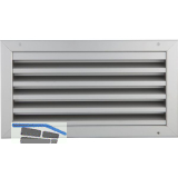 UPMANN Wetterschutzgitter eckig zum Einbauen 395 x195 mm Alu silber