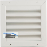 UPMANN Wetterschutzgitter eckig zum Einbauen 195 x 195 mm Alu wei� RAL 9010