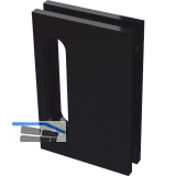 Gegenkasten B95 f�r Glasschiebet�rschloss mit Bogenriegel, Aluminium schwarz