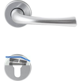 Dr�ckergarnitur FLORENZ - auf Rosette PZ, 38 - 42, Aluminium silber eloxiert