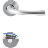 Dr�ckergarnitur FLORENZ - auf Rosette WC, 38 - 42, Aluminium silber eloxiert