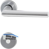 Dr�ckergarnitur TURIN - auf Rosette WC, 38 - 42, Aluminium silber eloxiert