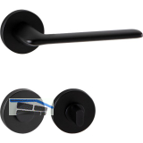 MARCHESI Dr�ckergarnitur UMAG auf Rosette WC, 38-45 mm, Zamak schwarz matt