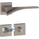 MARCHESI Dr�ckergarnitur TABOR auf Rosette WC, 38-45 mm, Zamak vernickelt matt