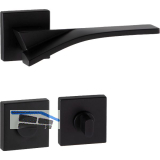 MARCHESI Dr�ckergarnitur TABOR auf Rosette WC, 38-45 mm, Zamak schwarz matt