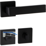 MARCHESI Dr�ckergarnitur BUDAPEST Rosette WC, 38-45 mm, Zamak schwarz matt