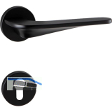 MARCHESI Dr�ckergarnitur LJUBLJANA auf Rosette PZ, 38-45 mm, Zamak schwarz matt