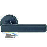 HOPPE Dr�ckerhalbgarnitur DALLAS rund, Vierkant 8/62 mm, Edelstahl schwarz