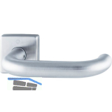 HOPPE Dr�ckerhalbgarnitur PARIS eckig Vierkant 8/62 mm, Edelstahl matt