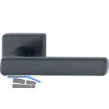 HOPPE Dr�ckerhalbgarnitur DALLAS eckig, Vierkant 8/62 mm, Edelstahl schwarz