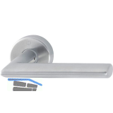 HOPPE Dr�ckerhalbgarnitur STOCKHOLM rund, Vierkant 10/62 mm, Edelstahl matt