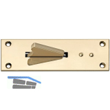 Paderschnapper, Platte 115 x 38 mm, Messing poliert