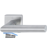 HOPPE Dr�ckerhalbgarnitur AMSTERDAM eckig, Vierkant 10/62 mm, Edelstahl matt