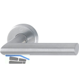 HOPPE Dr�ckerhalbgarnitur AMSTERDAM rund, Vierkant 10/72 mm, Edelstahl matt