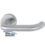 HOPPE Dr�ckerhalbgarnitur PARIS rund, Vierkant 10/72 mm, Edelstahl matt