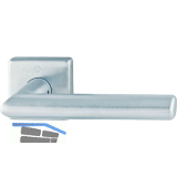 HOPPE Dr�ckerhalbgarnitur STOCKHOLM eckig, Vierkant 10/72 mm, Edelstahl matt