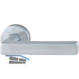 HOPPE Dr�ckerhalbgarnitur DALLAS rund, Vierkant 10/62 mm, Edelstahl matt