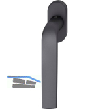 FSB Fenstergriff 34 1267 ovale Rosette, Aluminium schwarz matt