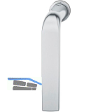 FSB Fenster-Steckgriff 34 1267 minimalistisch, Edelstahl matt