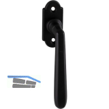 MARCHESI Fenstergriff OTTONE sichtbar geschraubt, Messing schwarz matt