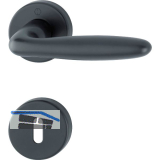 Dr�ckergarnitur VERONA auf Rosette BB, T�rst�rke 37 - 47, Aluminium schwarz matt