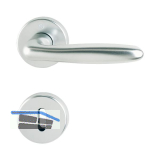 Dr�ckergarnitur VERONA auf Rosette BB, T�rst�rke 37 - 47, silber eloxiert