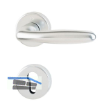 Dr�ckergarnitur VERONA auf Rosette PZ, T�rst�rke 37 - 47, silber eloxiert