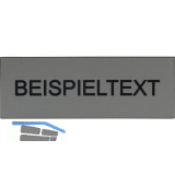 Beschriftungsschild mit Gravur, Kunststoff edelstahl geb�rstet/Schrift schwarz