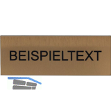 Beschriftungsschild mit Gravur, Kunststoff goldfarbig/Schrift schwarz