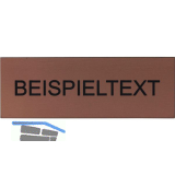 Beschriftungsschild mit Gravur, Kunststoff kupferfarbig/Schrift schwarz