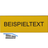 Beschriftungsschild mit Gravur, Kunststoff gelb/Schrift schwarz