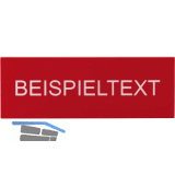 Beschriftungsschild mit Gravur, Kunststoff rot/Schrift wei�