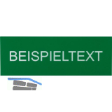 Beschriftungsschild mit Gravur, Kunststoff gr�n/Schrift wei�