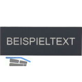 Beschriftungsschild mit Gravur, Kunststoff basaltgrau/Schrift wei�