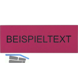 Beschriftungsschild mit Gravur, Kunststoff pink/Schrift schwarz