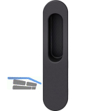 FSB Schiebet�rmuschel 42 4215 oval 35 x 155 mm, Aluminium schwarz matt