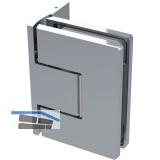 Duscht�rband 8501N Polymer 90� Glas-Wand, Feststellung,Messing verchromt poliert