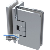 Duscht�rband 8506R 90� Glas-Glas mit Feststellung, Messing verchromt poliert