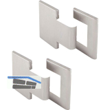 Abdeckkappenpaar zu Duscht�rband 8015BTJC,Aluminium Edelstahl satiniert