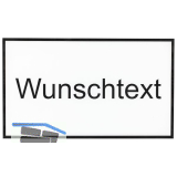 Leerschild inkl. zweizeiligem Text, Kunststoff wei�/schwarz