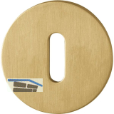 HOPPE BB-Rosette flach mit St�tznocken, rund, Edelstahl messingfarben hell