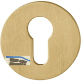 HOPPE PZ-Rosette flach mit St�tznocken, rund, Edelstahl messingfarben hell