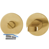 HOPPE WC-Rosette flach mit St�tznocken, rund, Edelstahl messingfarben hell