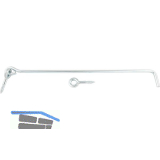 Fensterhaken gerade, 300 mm, Stahl verzinkt