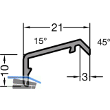 GUTMANN Fl�gelabdeckprofil FP 16, L=6000 mm, Aluminium blank