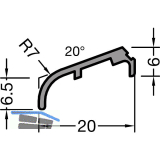 GUTMANN Fl�gelabdeckprofil FP 6257, L=6000 mm, Aluminium silber eloxiert