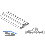T�rschwelle TRANSIT 58 -76, 5000 mm, H�he 24 mm, Aluminium silber eloxiert