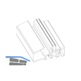 Bodenschwellen TRANSIT74, 74 x 25 mm, L�nge 5000 mm, silber eloxiert