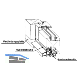 Bodenschwelle TRANSIT 68, 68 x 25 mm, auf Ma� geschnitten, silber eloxiert